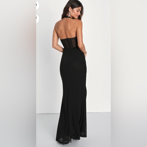 NWT lulus black formal dress - Picture 3 of 7